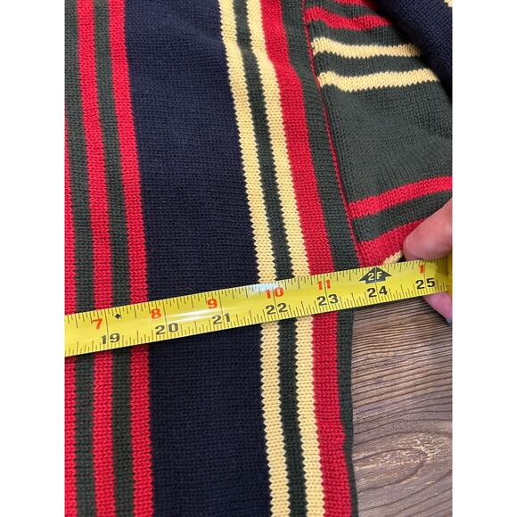 Vtg Saddlebread Stripes Pullover Crewneck Sweater Mens Sz Large 80's Grandpacore - Picture 10 of 11